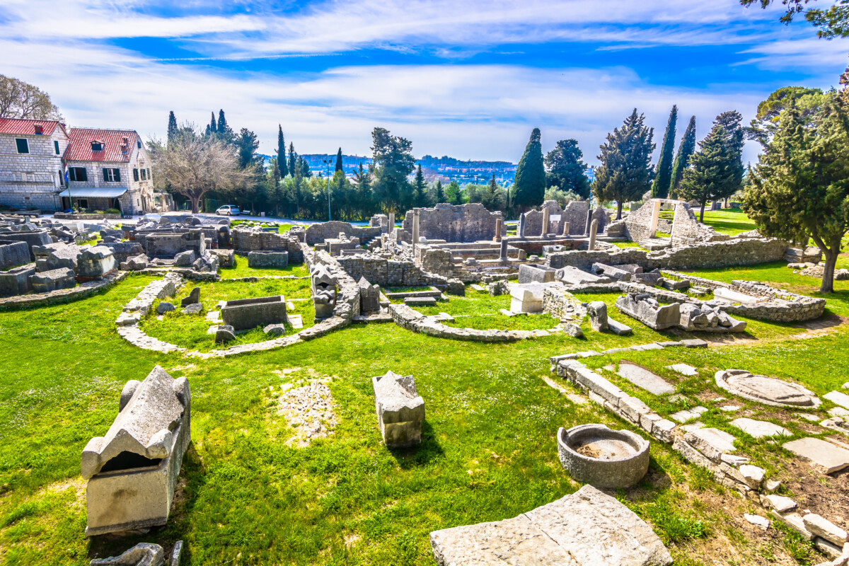 Scenic,View,At,Salona,Old,Ruins,Cemetery,Called,Manastirine,In