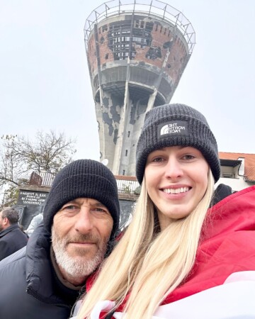 Dora Čović s ocem Sinišom u VUkovaru