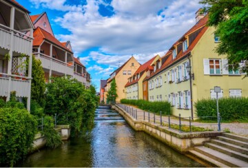 Memmingen-Bavarska-Njemačka Jedan od kanala koji su dio vizure grada Memmingen