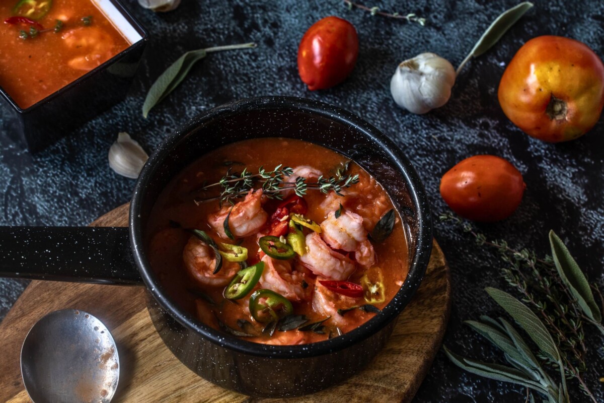 Juha od rajčice s kozicama