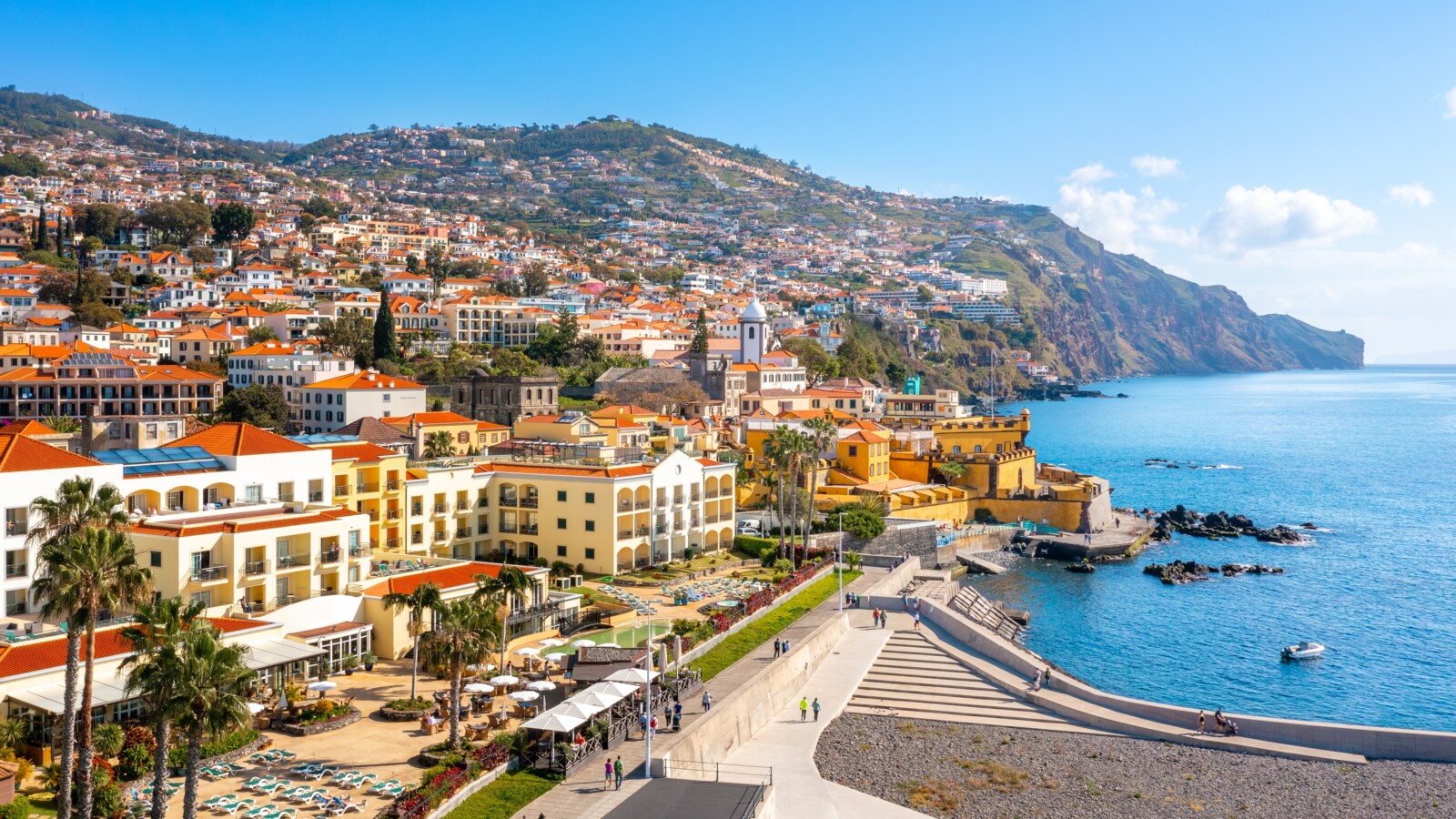 Panoramic,View,Of,The,Capital,Of,Madeira,Island,Funchal,,Portugal