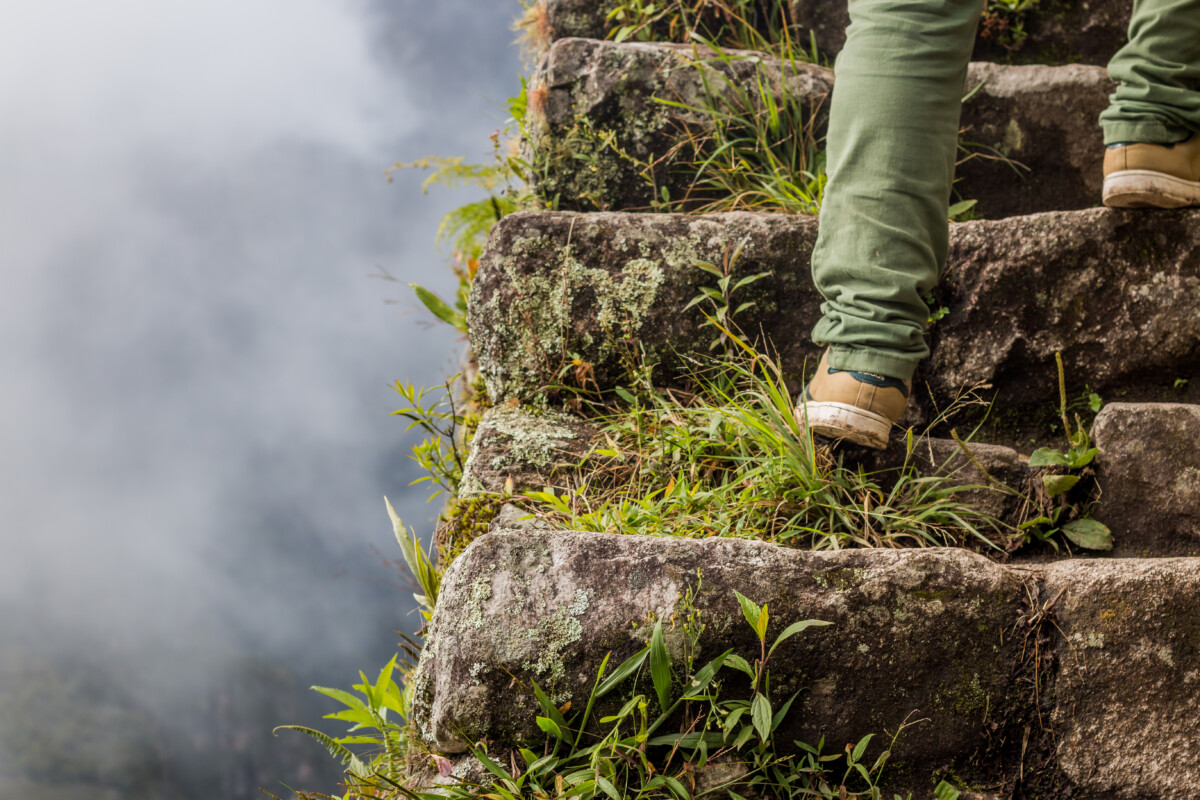 Machu,Picchu,,Peru,-,November,22,2014:,Hiking,Up,The