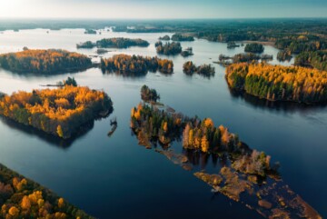 Spectacular,Drone,View,Of,The,Swedish,Archipelago,Landscape,,And,Islands,