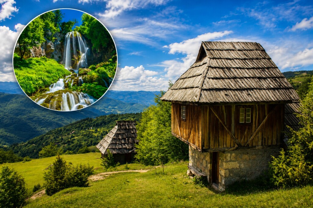 Voda u ovom selu toliko je čista da se može piti sa slapova! Njegov krajolik neodoljivo podsjeća na Plitvice i Krku