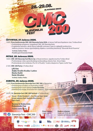 CMC Slavonija fest Program Festivala 2026