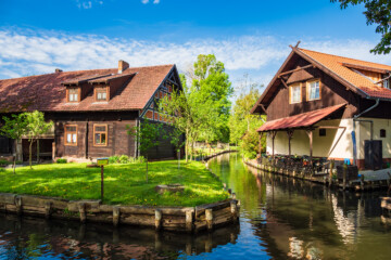 Landscape,With,Cottages,In,The,Spreewald,Area,,Germany.