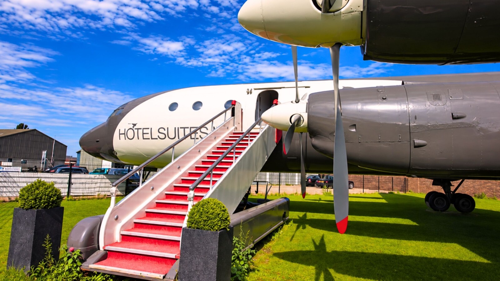 Vliegtuigsuite Teuge avion hotel Nizozemska